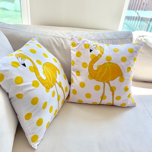 Other - Flamingo Accent Pillow Covers 2 Set